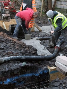 Sound foundations: Pouring concrete before Christmas